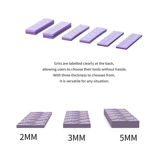 Dspiae SS Sanding Sponge (2mm,3mm,5mm;#180-#2500) 5pcs