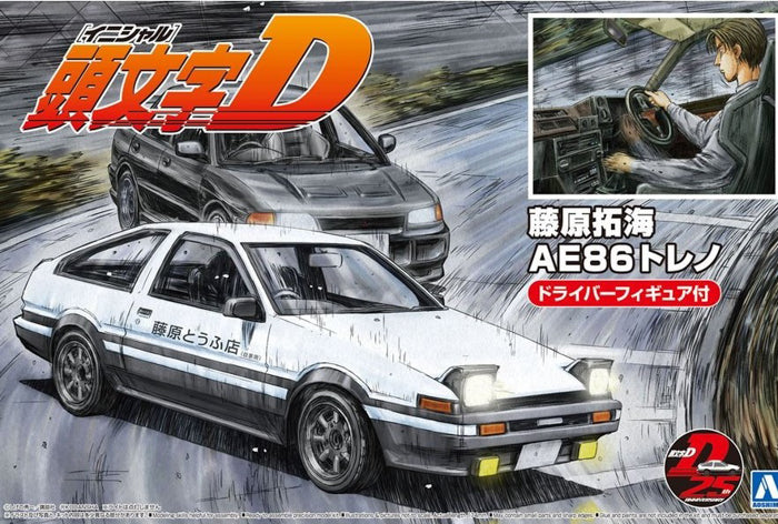 Initial D Fujiwara Takumi AE86 Trueno(Project-D Ver) with Figure 1/24