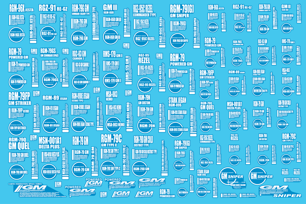 DD GM Universal Luminous Water Decal (White)