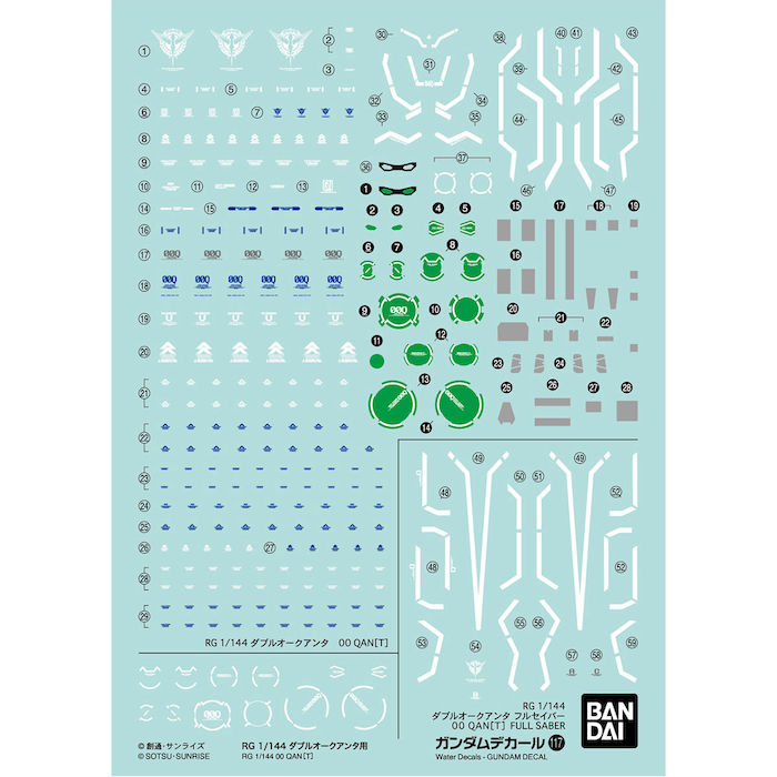 Gundam Decal 117 - RG 1/144 OO QAN[T]