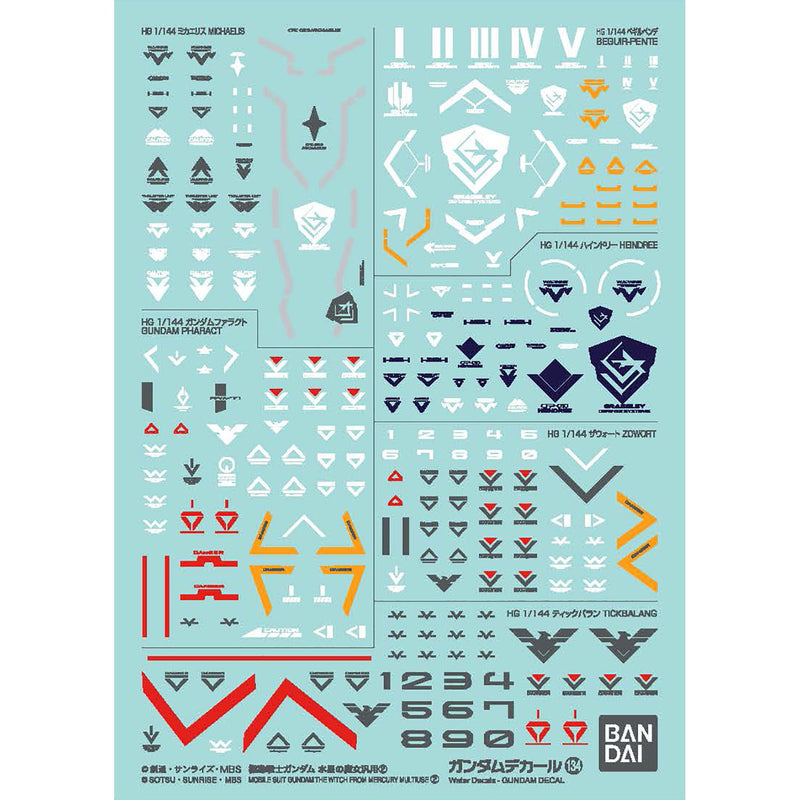 Gundam Decal 134 The Witch From Mercury Multiuse 2