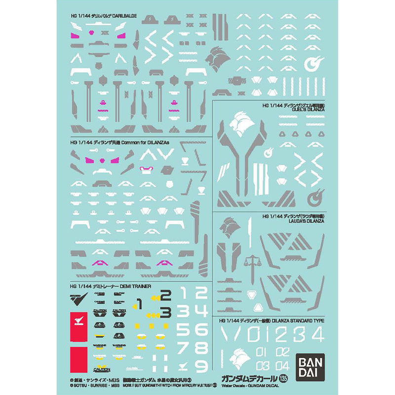 Gundam Decal 135 The Witch From Mercury Multiuse 3