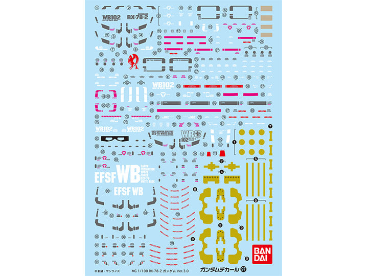Gundam Decal 97 - MG Gundam Ver 3.0