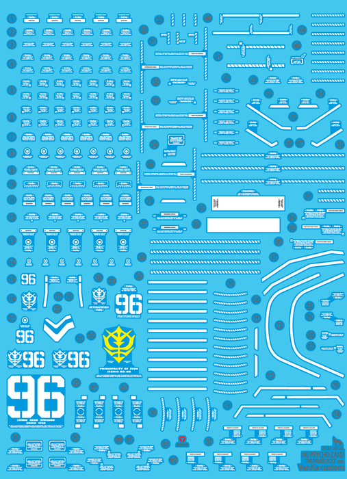 DD HG Psycho Zaku Thunderbolt (Ver.Ka Style) Water Decal