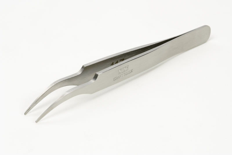 High Grade Angled Tweezers Round Tip 74108