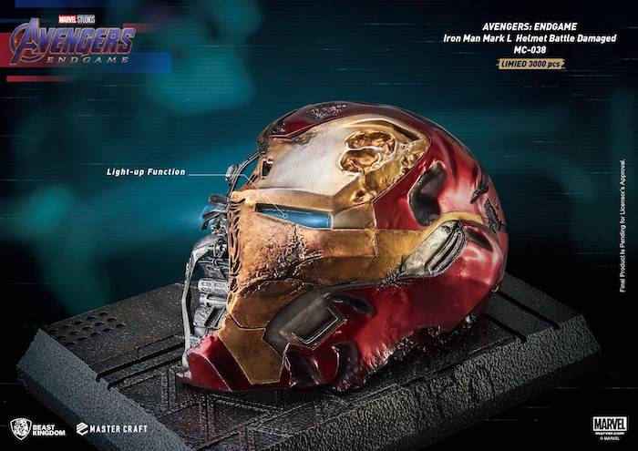 Iron Man Mark 50 Battle Damaged Helmet