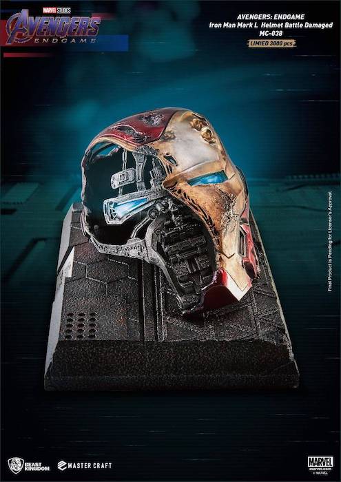Iron Man Mark 50 Battle Damaged Helmet