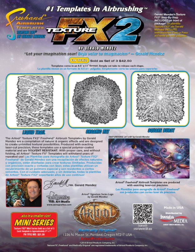 Iwata Artool Texture FX 2 Freehand Airbrush Template