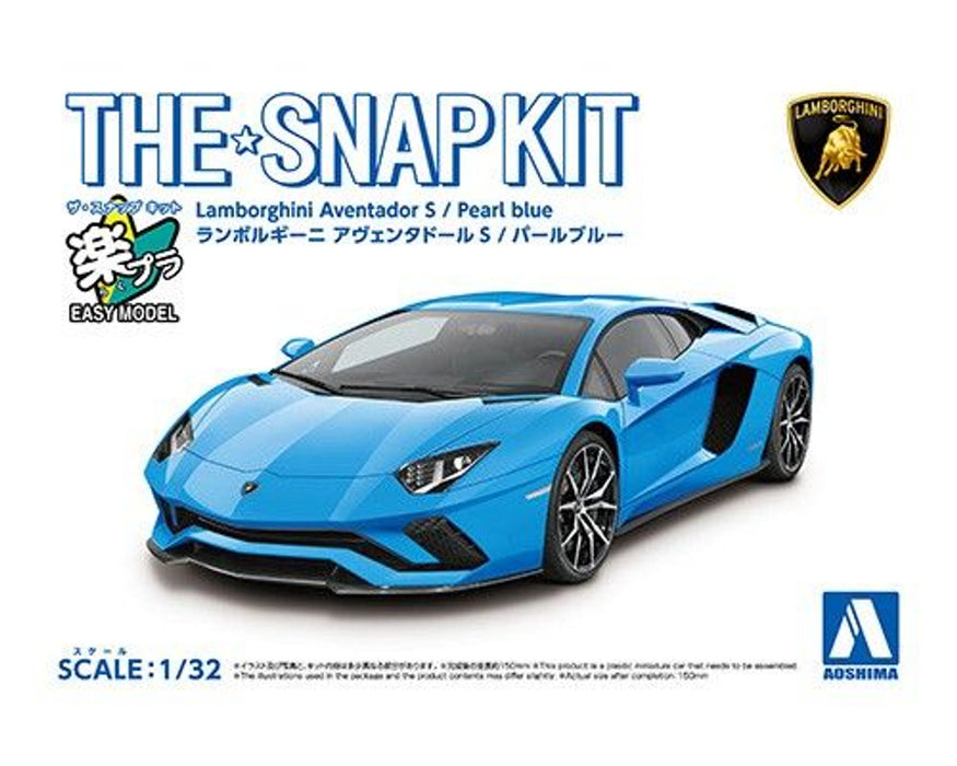 Snap Kit 12-E Lamborghini Aventador S (Pearl Blue) 1/32