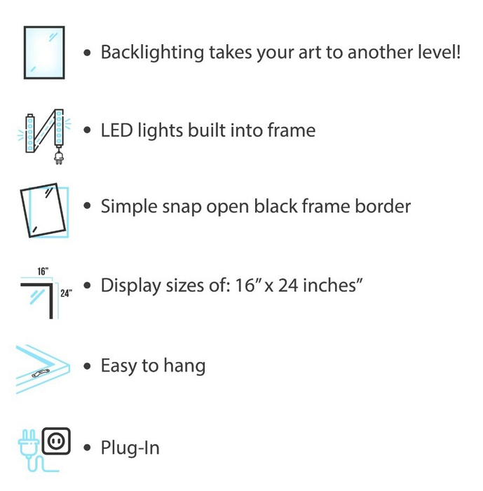 Lightbox Frame (16x24 in) Bright White Lightbox