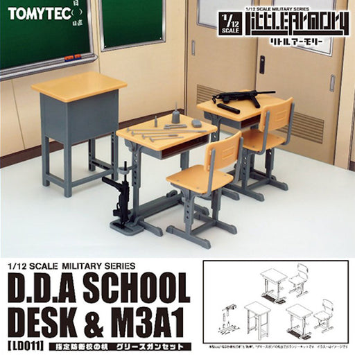 Little Armory LD011 Desk for Designated Defense High School & Grease Gun Set 1/12
