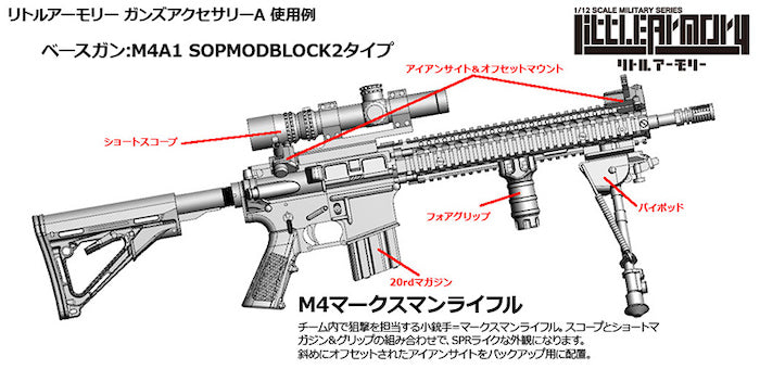 Little Armory LD020 Guns Accessory A 1/12