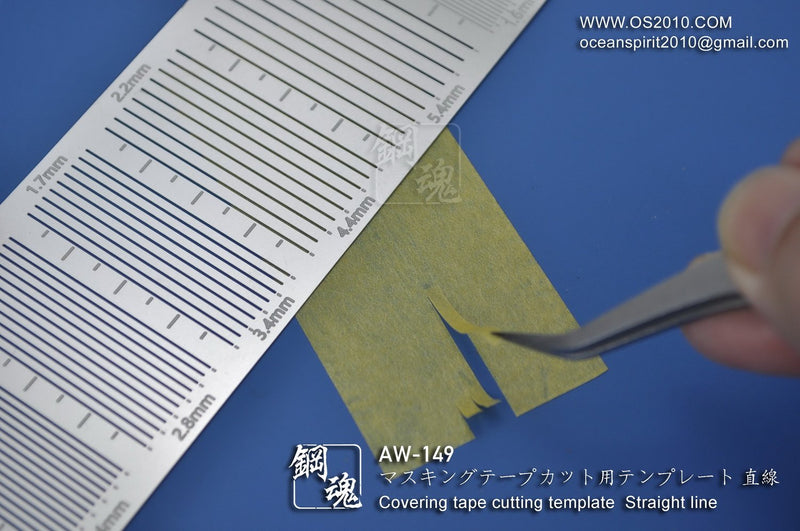 MAD - AW149 Masking Tape Cutting Template Straight Line