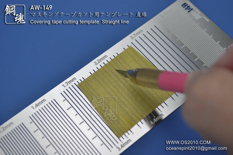 MAD - AW149 Masking Tape Cutting Template Straight Line