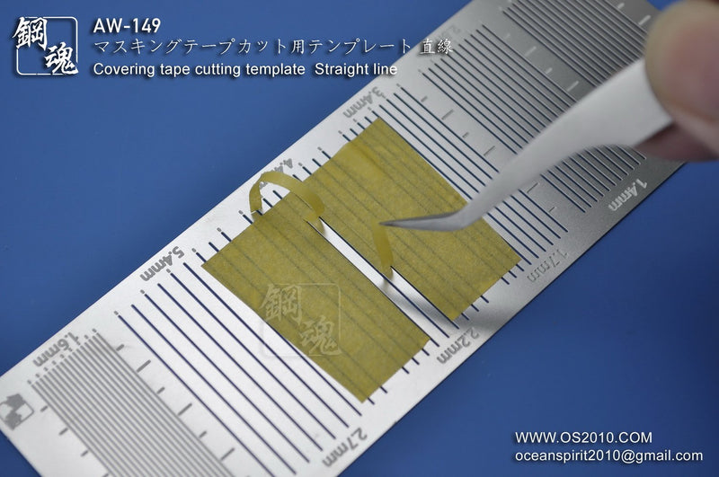MAD - AW149 Masking Tape Cutting Template Straight Line