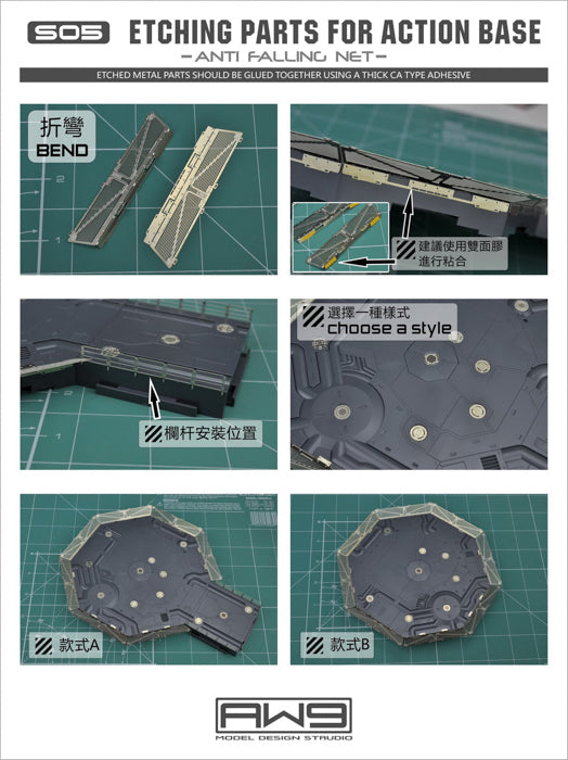 MAD - S05 Action Base Detail Up Photo Etch Upgrade Parts