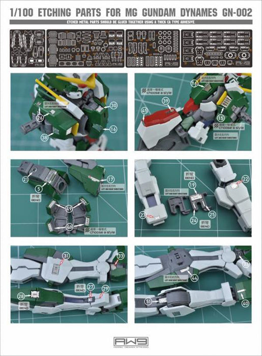 MAD - S09 MG Dynames Photo Etch Upgrade Parts