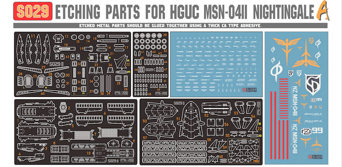 MAD - S29 Etching Parts for HGUC Nightingale Part A