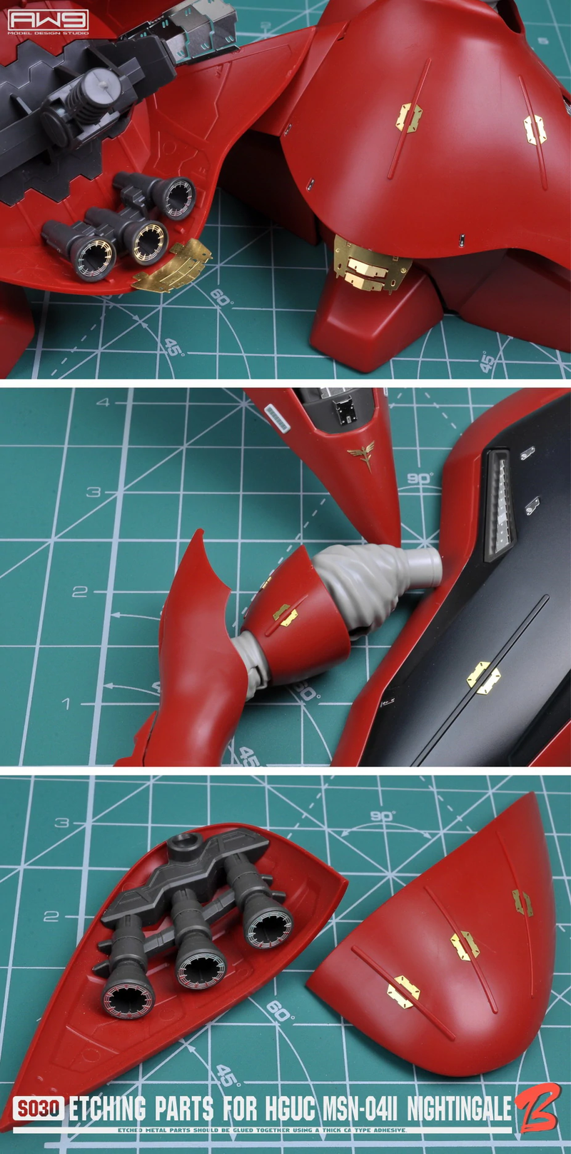 MAD - S30 Etching Parts for HGUC Nightingale Part B