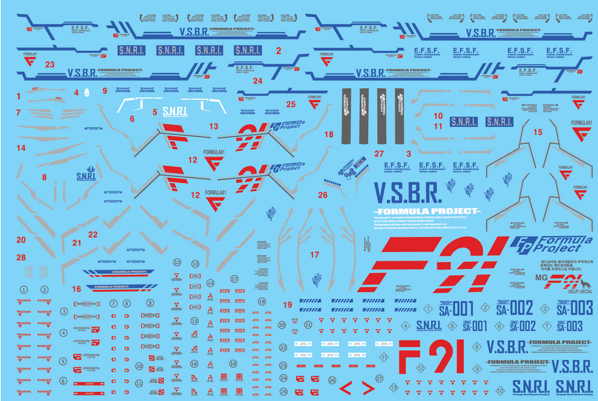 DD MG F91 Water Decal