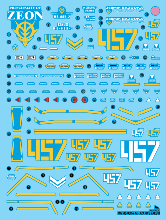 DD MG Gabby Hazard Zaku Water Decal