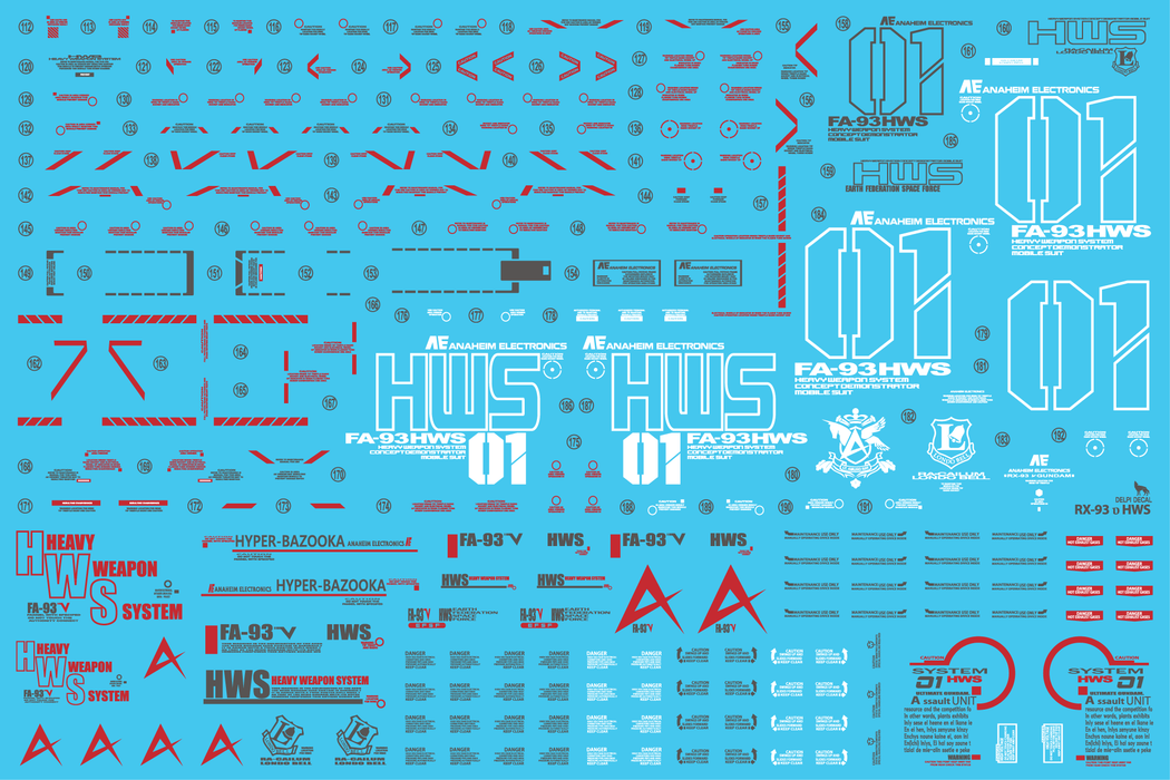 DD MG RX-93 NU HWS Water Decal