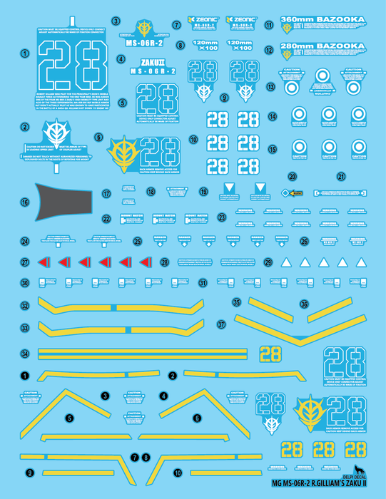 DD MG Robert Gilliam Zaku Water Decal