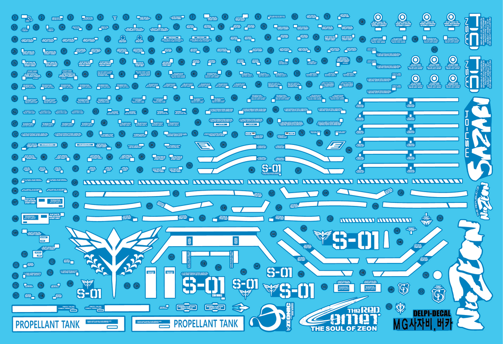 DD MG Sazabi Luminous Water Decal