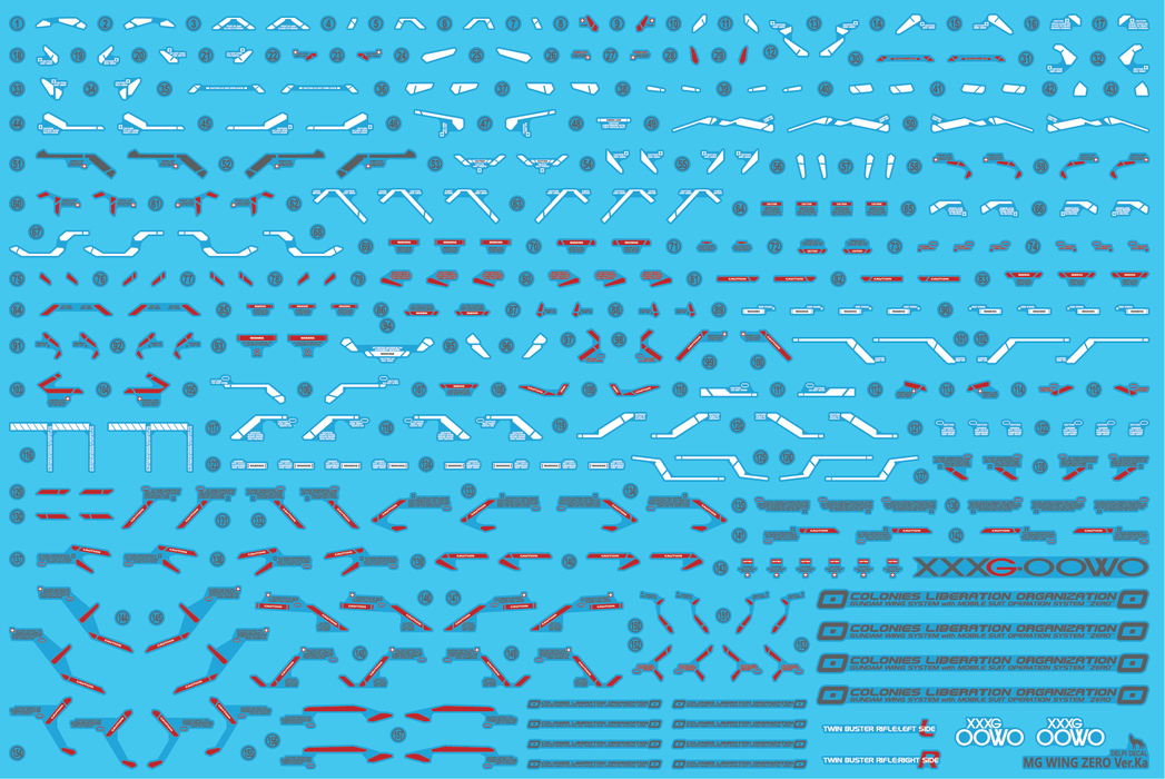 DD MG Wing Zero EW Ver.Ka Water Decal
