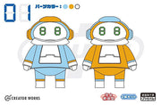 Mechatro Small Mechatromate No.01 Light Blue & Orange