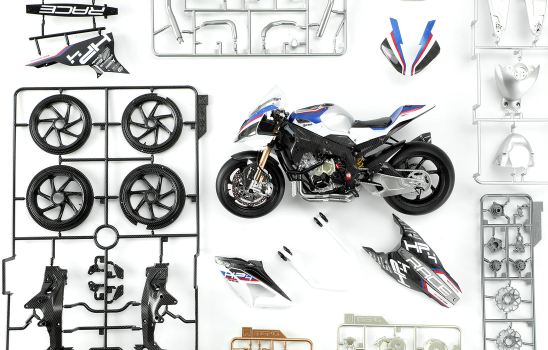 Meng BMW HP4 Race Motorcycle (Pre-Colored Edition) 1/9