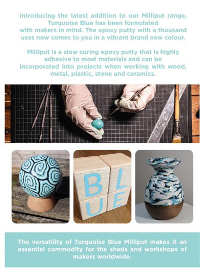 Milliput Turquoise Blue Epoxy Putty