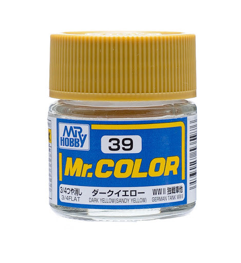 Mr. Color 39 - Dark Yellow (Sandy Yellow) (Flat/Tank) C39