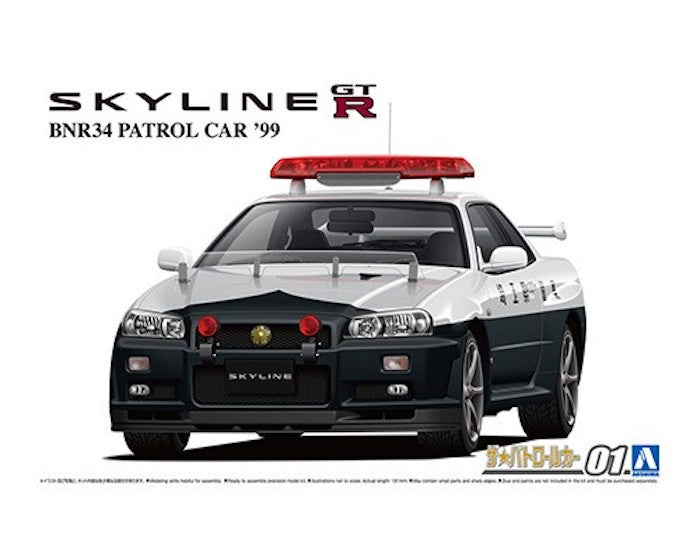Nissan BNR34 Skyline GT-R Patrol Car 99 1/24
