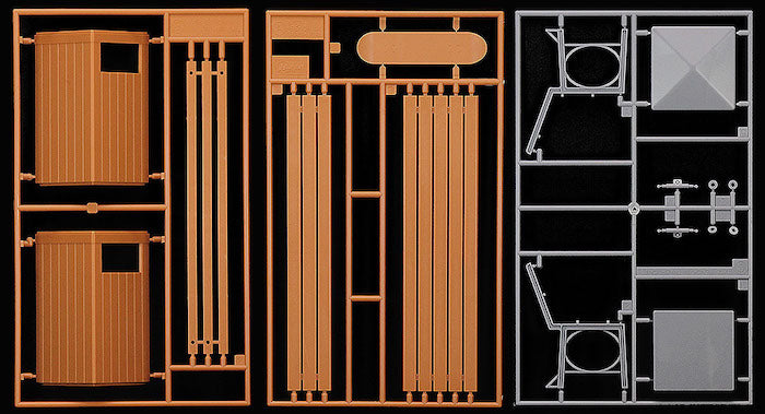 Park Bench & Trash Can Model Kit 1/12