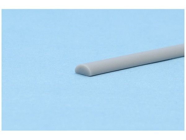 Half Circle 1.0mm (Gray) Stick Plastic Materials 8pcs