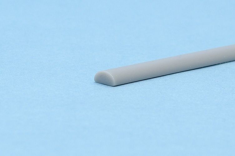 Half Circle 2.0mm (Gray) Stick Plastic Materials 6pcs