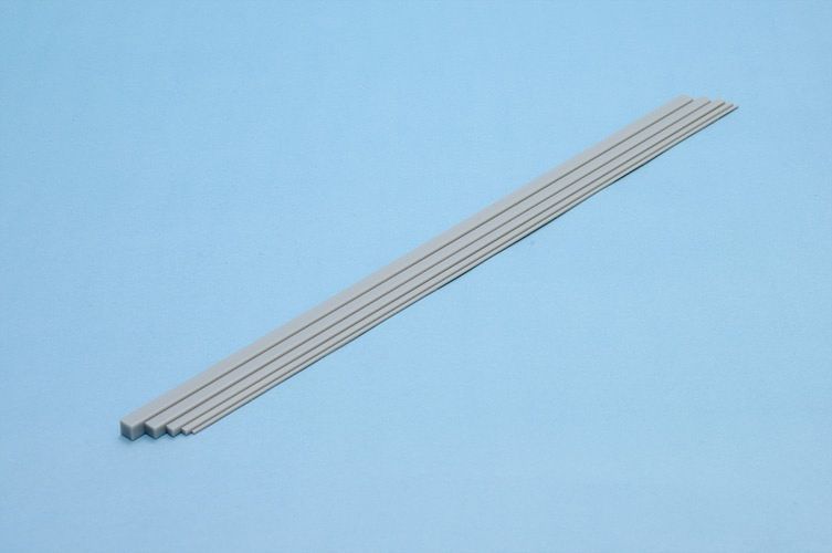 Square 2.0mm (Gray) Stick Plastic Materials 6pcs