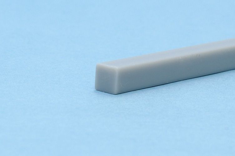 Square 3.0mm (Gray) Stick Plastic Materials 6pcs