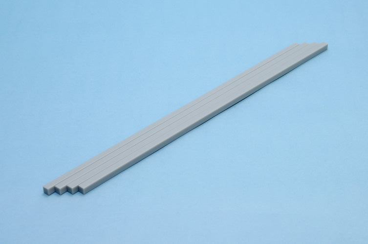Square 5.0mm (Gray) Stick Plastic Materials 4pcs