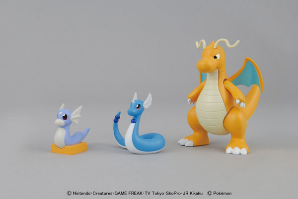 Pokemon Plamo Collection #030 Dratiny, Dragonair & Dragonite Evolution