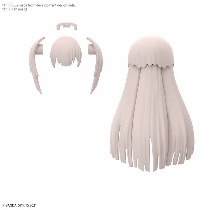 30MS Option Hair Style Parts Vol.5 All 4 Types 1/144