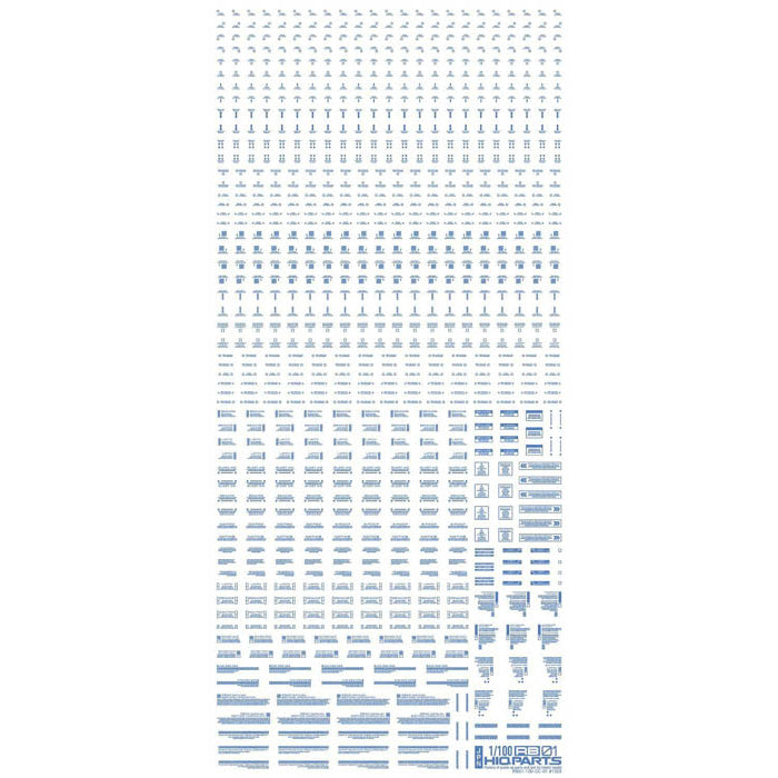 RB01-100BLU Caution Decal One Color Blue 1/100