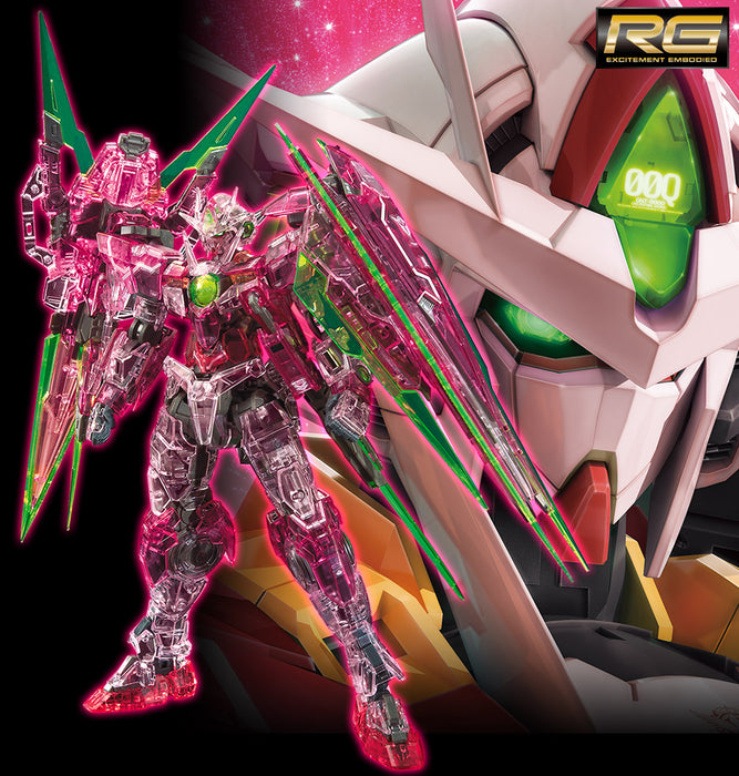 RG The Gundam Base Limited 00 Qan[T] Full Saber [Trans-Am Clear] 1/144