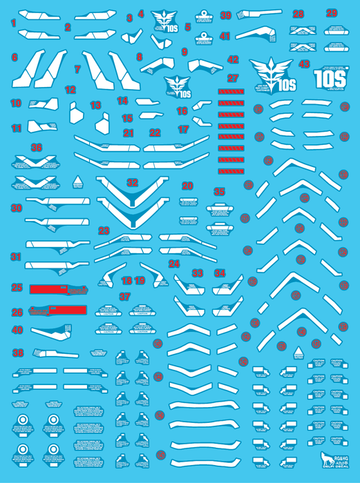 DD RG HG Sinanju Luminous Water Decal