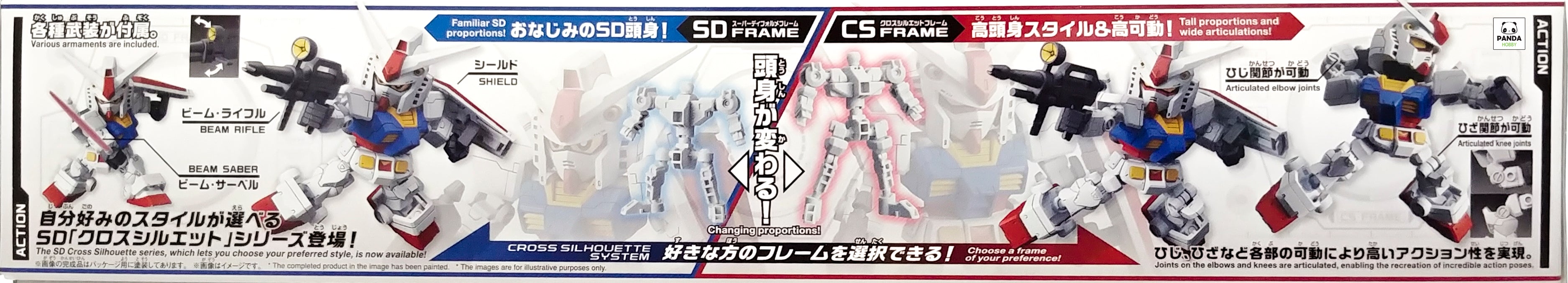 SD Cross Silhouette Frame Set RX-78-2 Gundam Docks Ver.