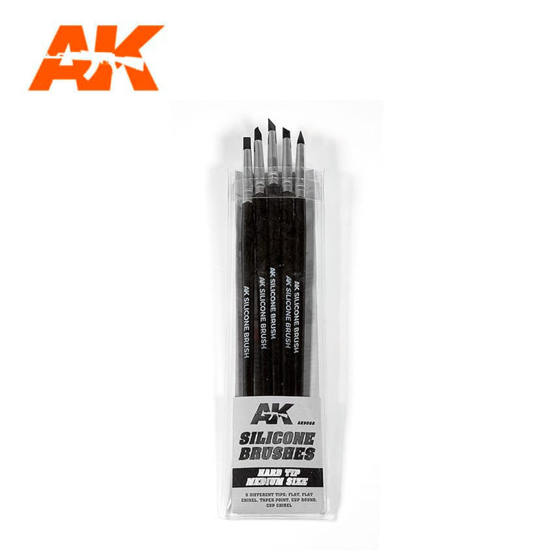 Silicone Brushes Hard Tip Medium AK9088 (5 Silicone Pencils)