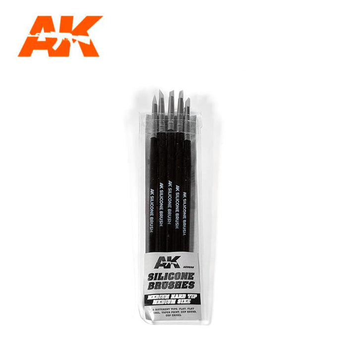 Silicone Brushes Medium Tip Medium AK9086 (5 Silicone Pencils)