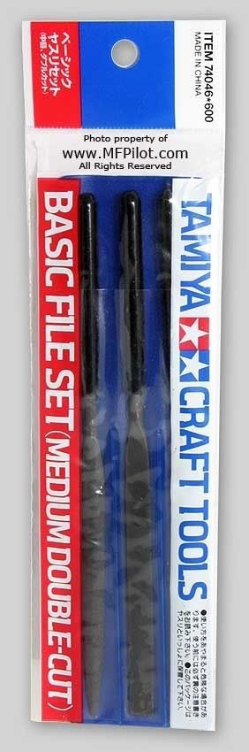 Tamiya Basic File Set (Medium Double-Cut) 74046 — Panda Hobby