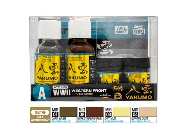 Yakumo Weathering - WY01 Color Set A WWII Western Front